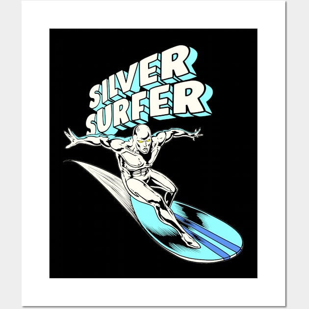 The Silver Surfer Wall Art by littlepdraws